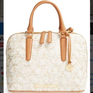 Brahmin snakeskin embossed Vivian satchel purse